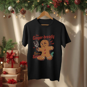 Ginger-bready – Funny Gingerbread Christmas Pun Tri-Blend Shirt