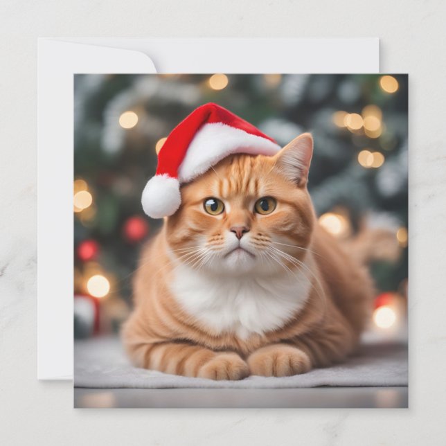 Ginger British Shorthair Christmas (Front)