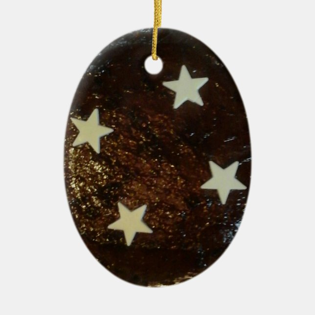 Ginger cake ceramic tree decoration (Front)