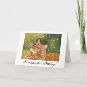 Ginger Cat Birthday Card