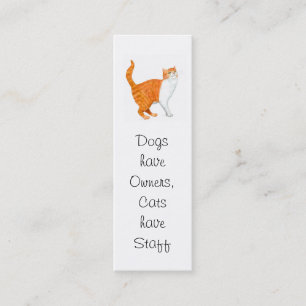 Ginger Cat Bookmark Mini Business Card