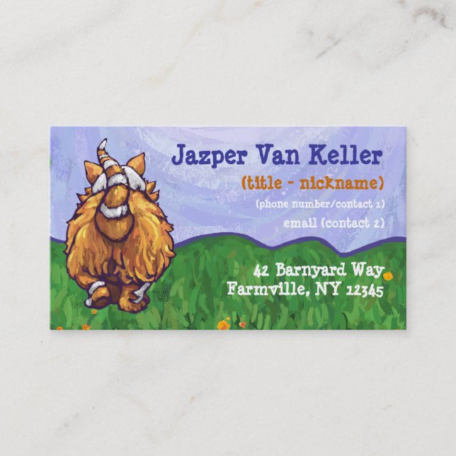 Ginger Cat Business Card (Front)