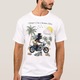 Ginger Cat Chicken Ride T-Shirt