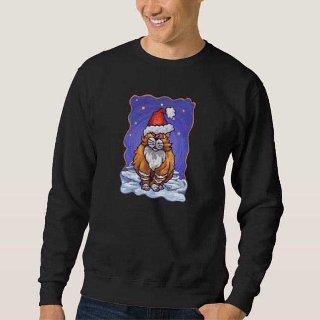 Ginger Cat Christmas Sweatshirt (Front)