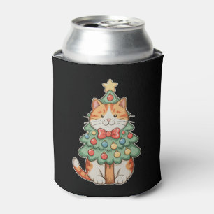 Ginger Cat Christmas Tree Star Ornaments Xmas Can Cooler