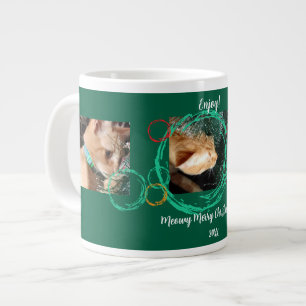 Ginger Cat,Collage  Photos, Text, Make Your Own ,  Large Coffee Mug