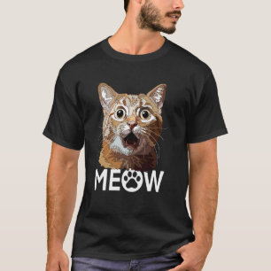 Ginger Cat Funny Meow Kitty Lady Kitten Mum Dad Ca T-Shirt