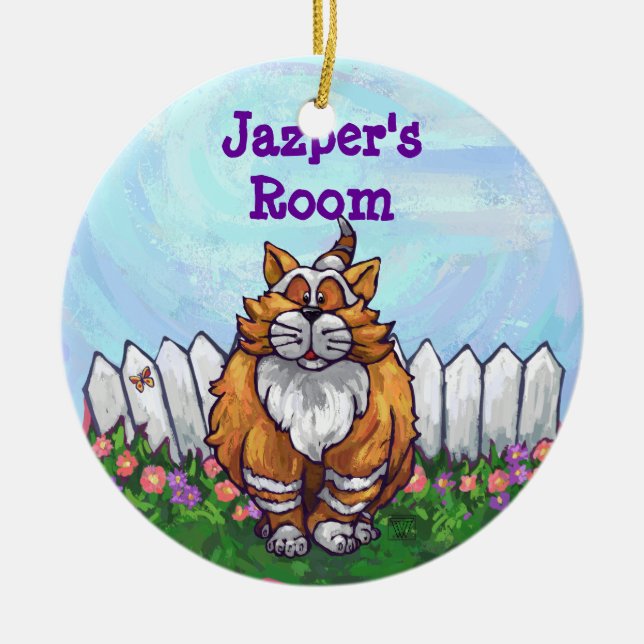 Ginger Cat Gifts & Accessories Ceramic Tree Decoration (Front)