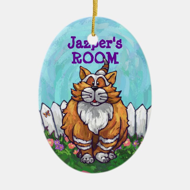 Ginger Cat Gifts & Accessories Ceramic Tree Decoration (Front)