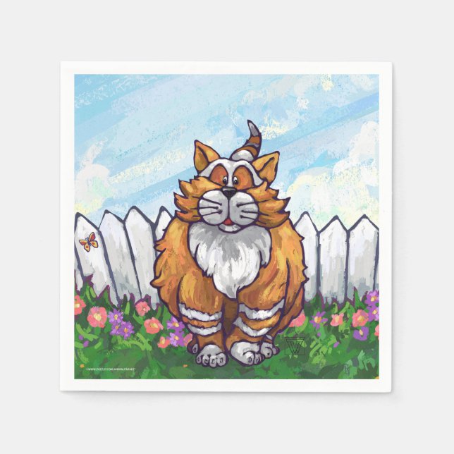 Ginger Cat Gifts & Accessories Napkin (Front)