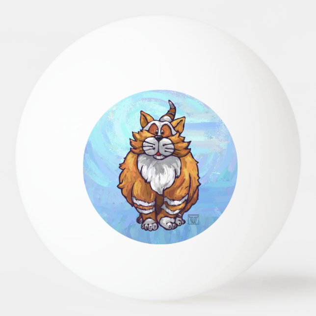 Ginger Cat Gifts & Accessories Ping Pong Ball (Front)