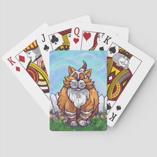 Ginger Cat Gifts & Accessories Playing Cards (Back)