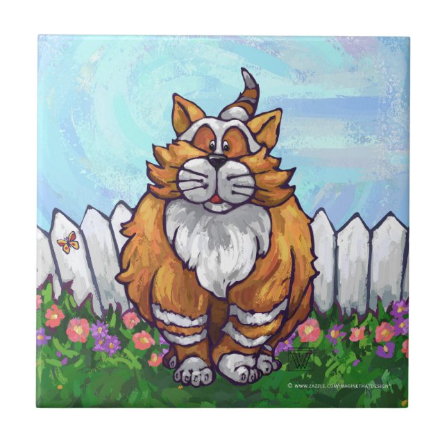 Ginger Cat Gifts & Accessories Tile (Front)