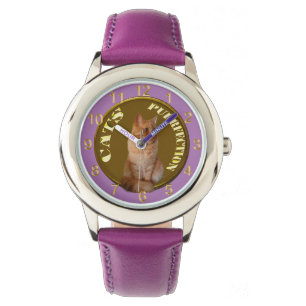 Ginger Cat Gold Coin, Kids Purple Watch
