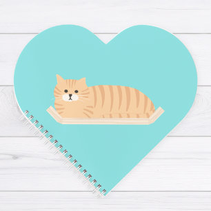 Ginger Cat Heart Notebook