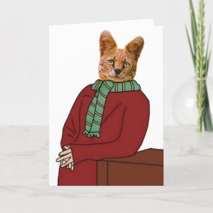 GINGER CAT IN SWEATER ALL OCCASION BLANK CARD
