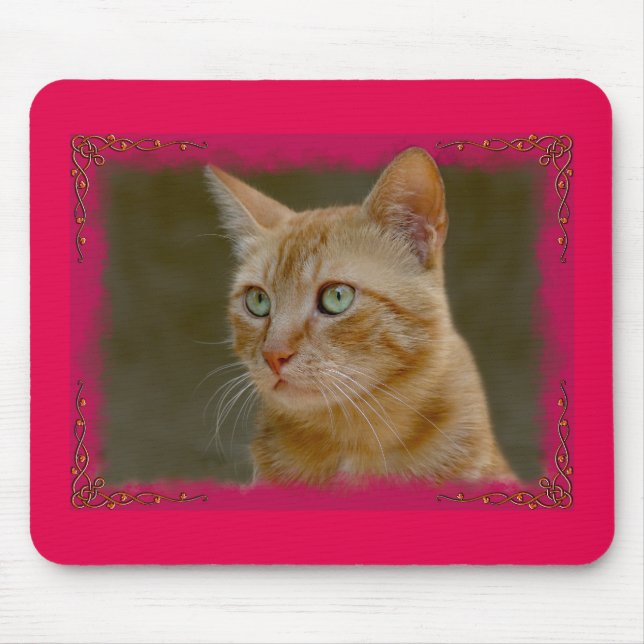 Ginger Cat Mausepad Mouse Mat (Front)
