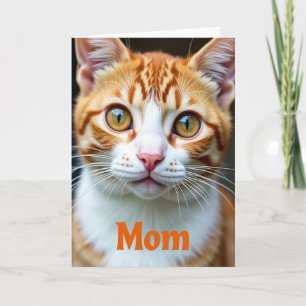 Ginger Cat Mothers Day Portrait Card