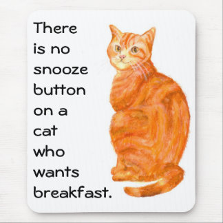 'Ginger Cat' Mousepad with Funny Slogan