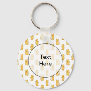 Ginger Cat Pattern. Key Ring