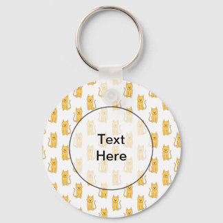 Ginger Cat Pattern. Key Ring