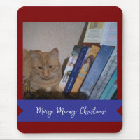 Ginger cat, Photo Text Customize ,Meowy Christmas,