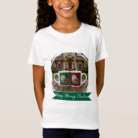 Ginger cat, Photo Text Customize ,Meowy Christmas,