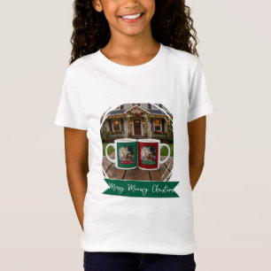 Ginger cat, Photo Text Customize ,Meowy Christmas, T-Shirt