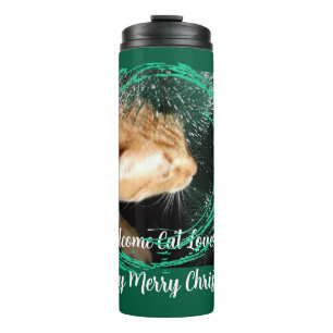 Ginger Cat Photo, Text, Customize Thermal Tumbler
