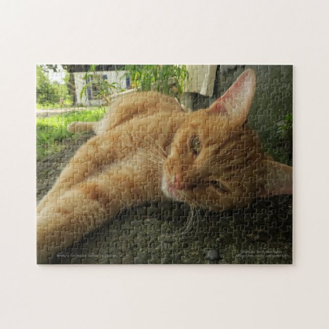 Ginger Cat Quiet Moment Jigsaw Puzzle (Horizontal)