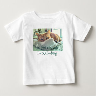Ginger Cat Says Do Not Disturb Baby T-Shirt