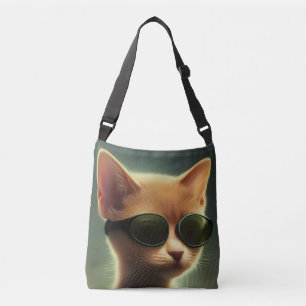 GINGER CAT SUNGLASSES PURSES, ALL OVER PRINT TOTE