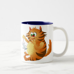 Ginger Cat Two-Tone Coffee Mug