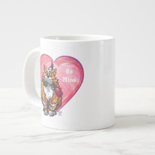 Ginger Cat Valentine's Day Large Coffee Mug