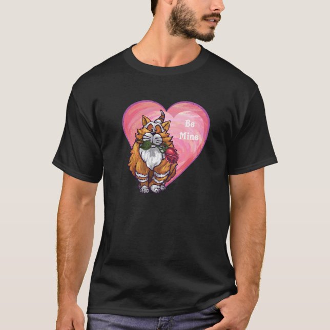 Ginger Cat Valentine's Day T-Shirt (Front)