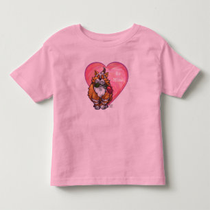 Ginger Cat Valentine's Day Toddler T-Shirt