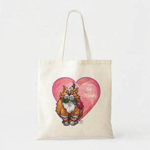 Ginger Cat Valentine's Day Tote Bag