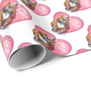 Ginger Cat Valentine's Day Wrapping Paper