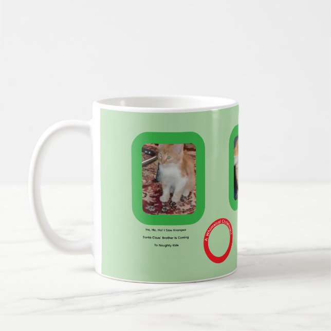 Ginger Cat Whimsical Christmas Classic Mug, 11 oz Coffee Mug (Left)