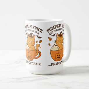 Ginger Cat Witch – Cute Halloween Design with Pump Coffee Mug