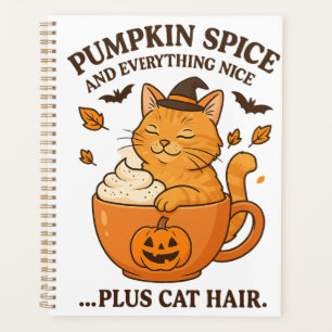 Ginger Cat Witch – Cute Halloween Design with Pump Planner