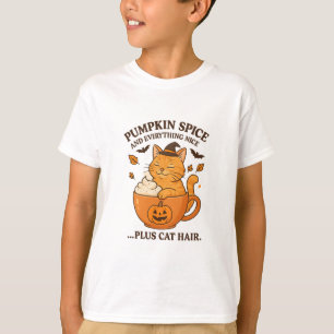 Ginger Cat Witch – Cute Halloween Design with Pump T-Shirt