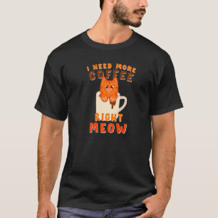 Ginger Cat With Big Coffee Mug For Cat And Coffee T-Shirt