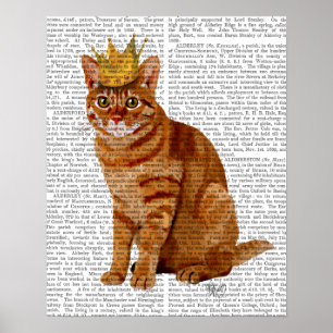 Ginger Cat with Crown Full Poster