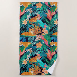Ginger Cats in the Jungle Beach Towel