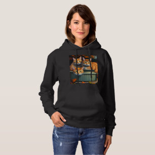 Ginger Cats Pot Plants, Ladies Hoodie