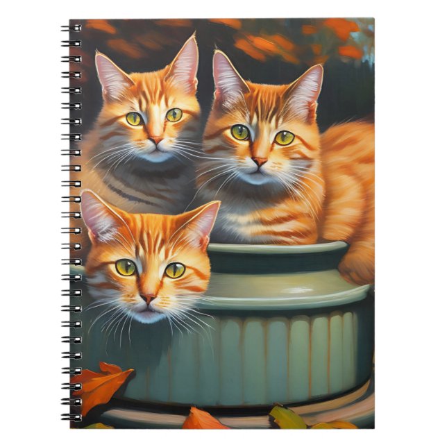 Ginger Cats Pot Plants,  Notebook (Front)