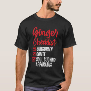 Ginger Checklist Redhead T-Shirt