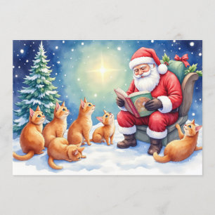 Ginger Colored Cats Christmas Card