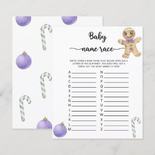 Ginger cookies Baby name race game